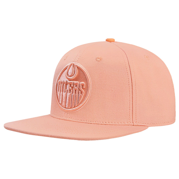 Edmonton Oilers Pro Standard Neutrals Coral Wool Snapback Hat