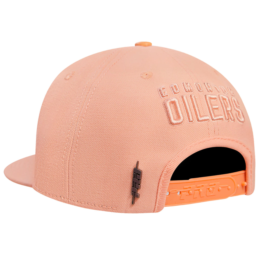 Edmonton Oilers Pro Standard Neutrals Coral Wool Snapback Hat