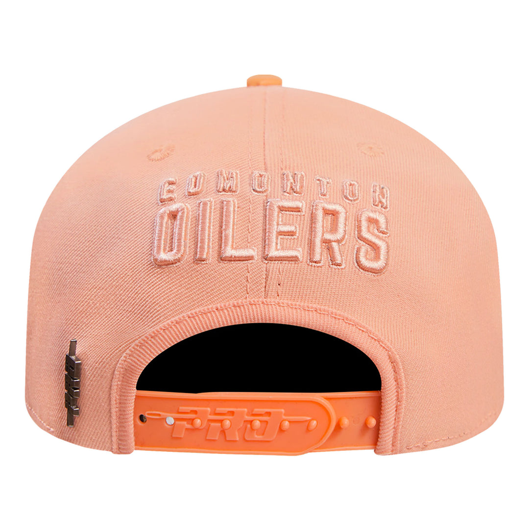 Edmonton Oilers Pro Standard Neutrals Coral Wool Snapback Hat