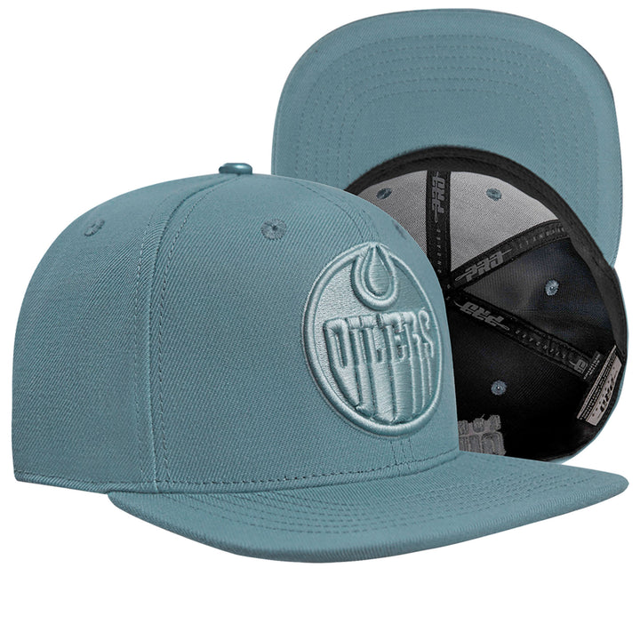 Edmonton Oilers Pro Standard Neutrals Steel Blue Wool Snapback Hat