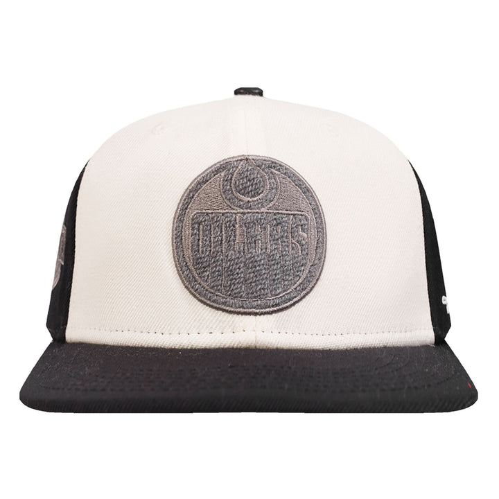 Edmonton Oilers Pro Standard Cream French Terry Wool Bland Snapback Hat