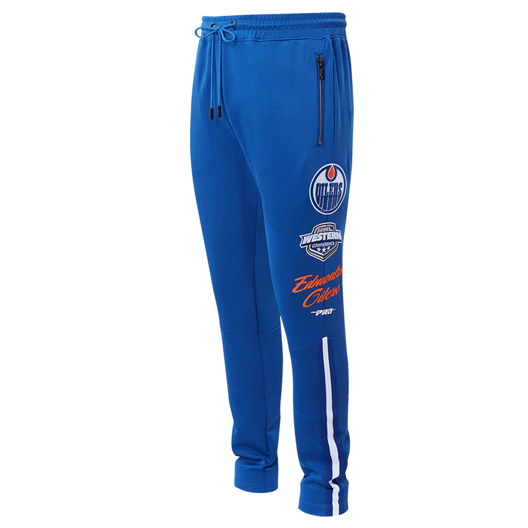 Edmonton Oilers Pro Standard Fast Lane Blue Track Pants