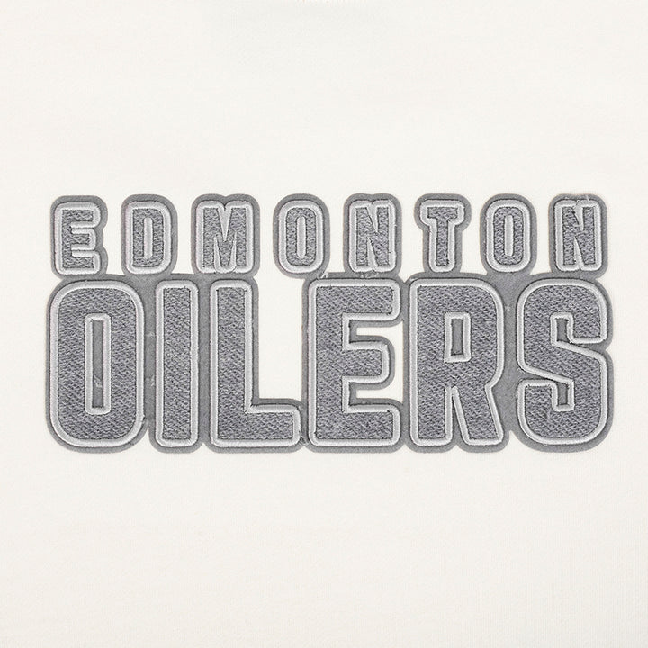 Edmonton Oilers Pro Standard Reverse French Terry Cream Drop Shoulder Crewneck Sweatshirt