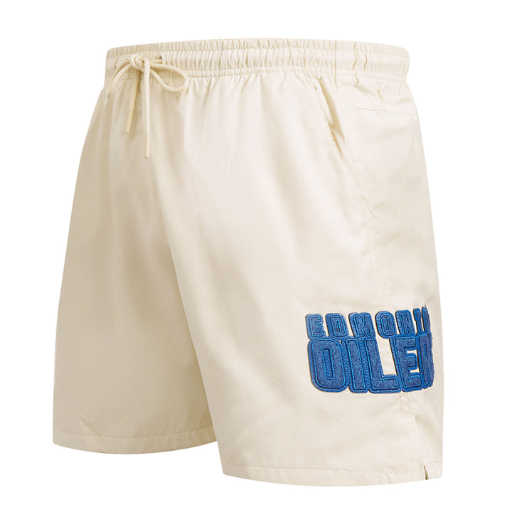 Edmonton Oilers Pro Standard Triple Tonal Woven Cream Shorts