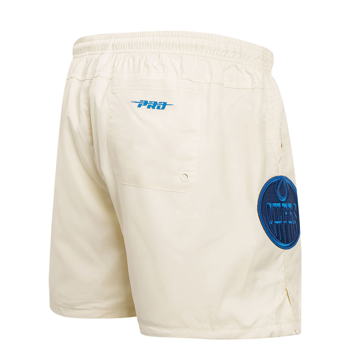 Edmonton Oilers Pro Standard Triple Tonal Woven Cream Shorts