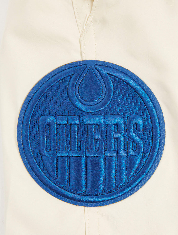 Edmonton Oilers Pro Standard Triple Tonal Woven Cream Shorts