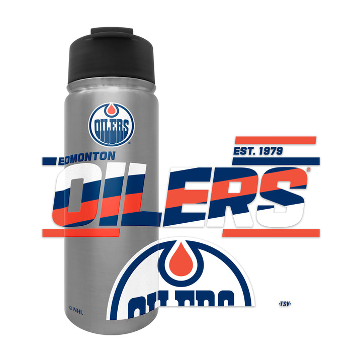 Edmonton Oilers 18oz Stainless Steel Water Bottle