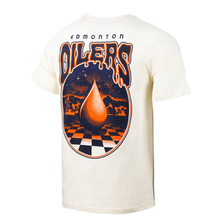 Edmonton Oilers Sport Design Sweden Oil Drop Pocket Cream T-Shirt