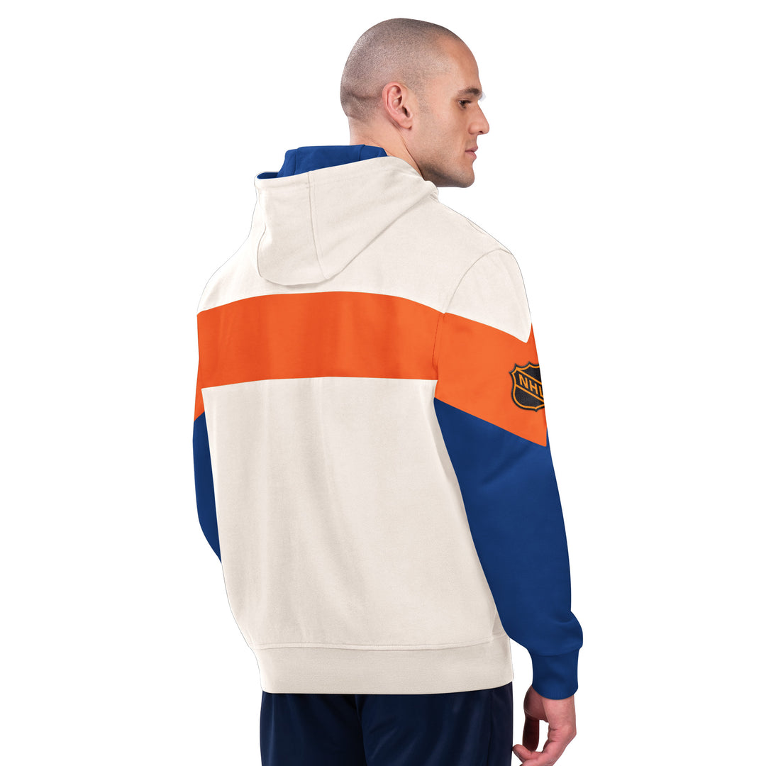 Edmonton Oilers Starter Cream Lightweight Kickoff Hoodie