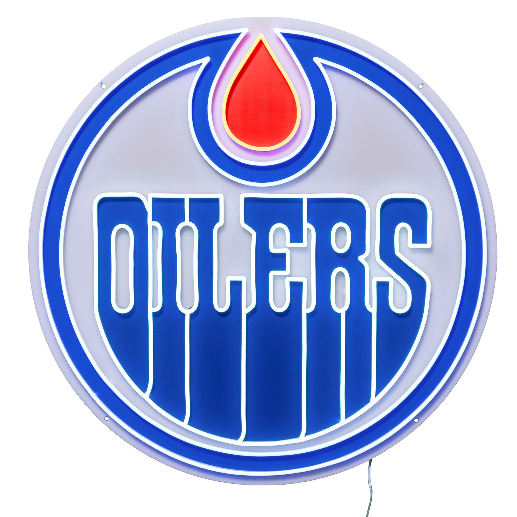 Edmonton Oilers Urban Now Large Logo Neon 32