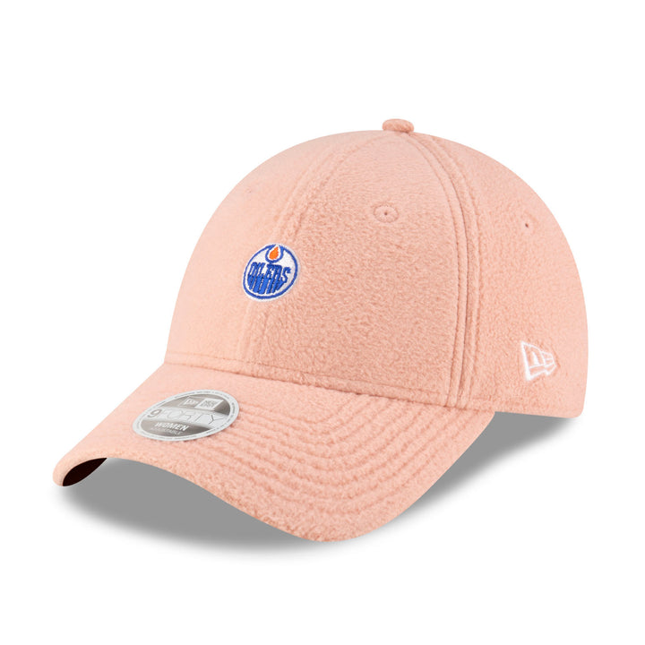 Edmonton Oilers Women's New Era Pink Sherpa 9FORTY Adjustable Hat