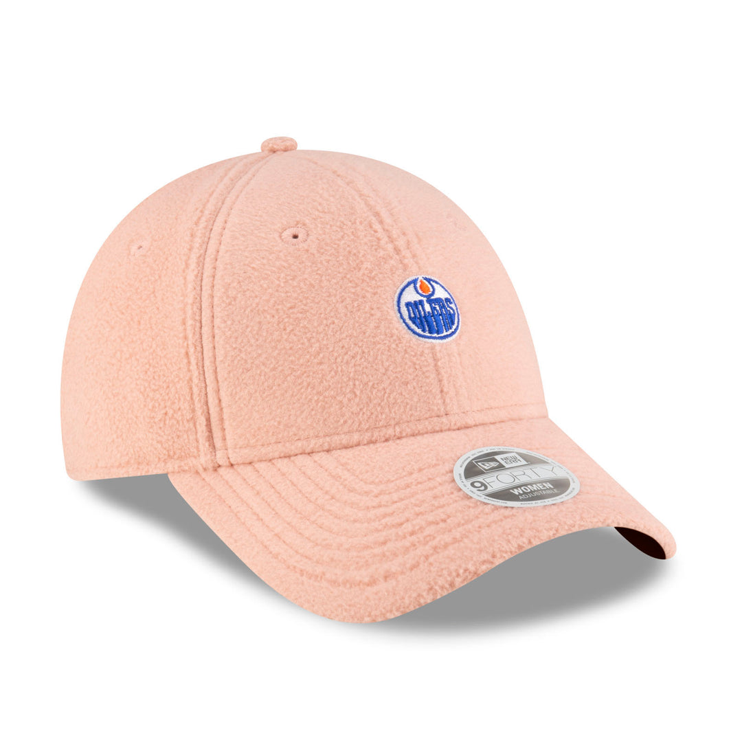 Edmonton Oilers Women's New Era Pink Sherpa 9FORTY Adjustable Hat