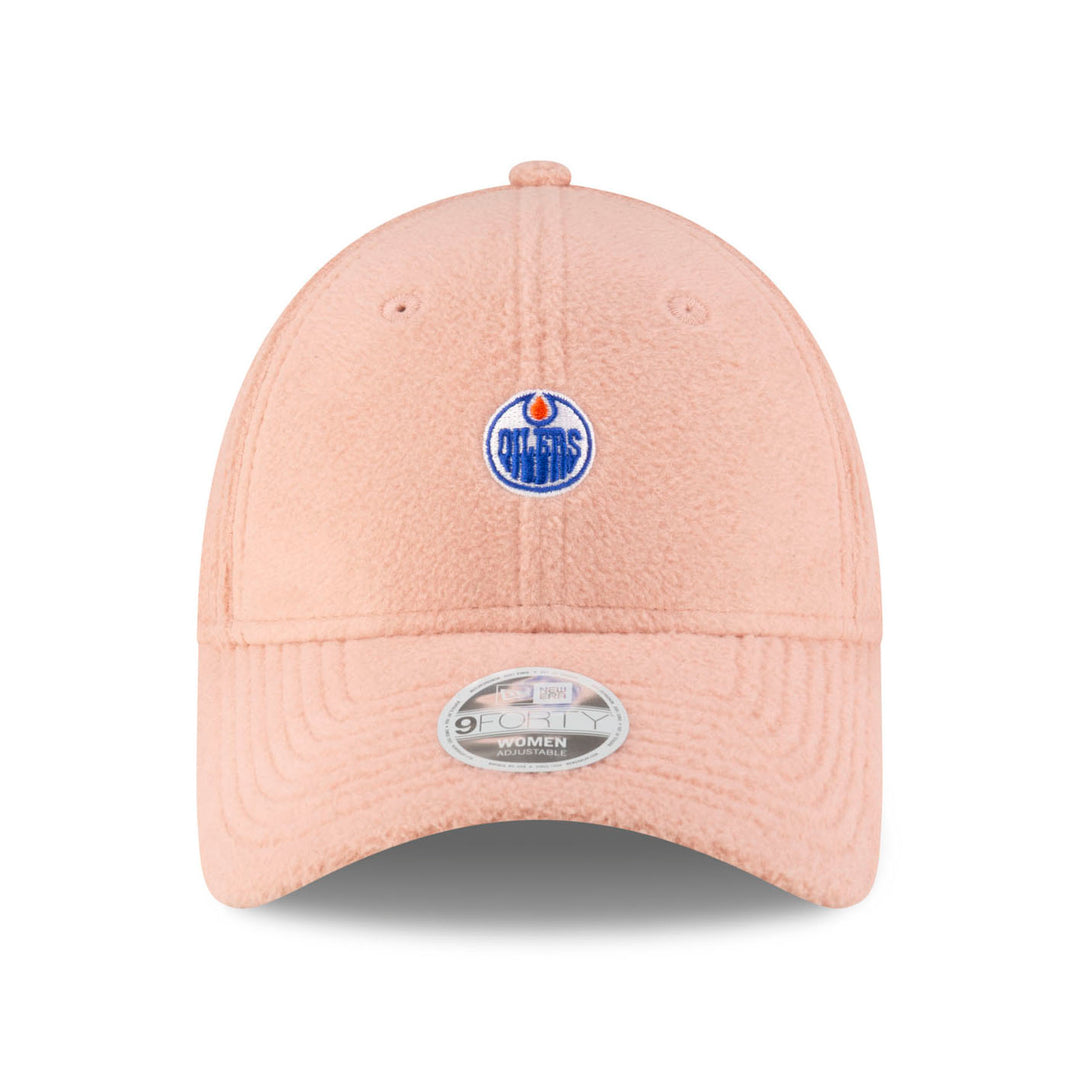 Edmonton Oilers Women's New Era Pink Sherpa 9FORTY Adjustable Hat