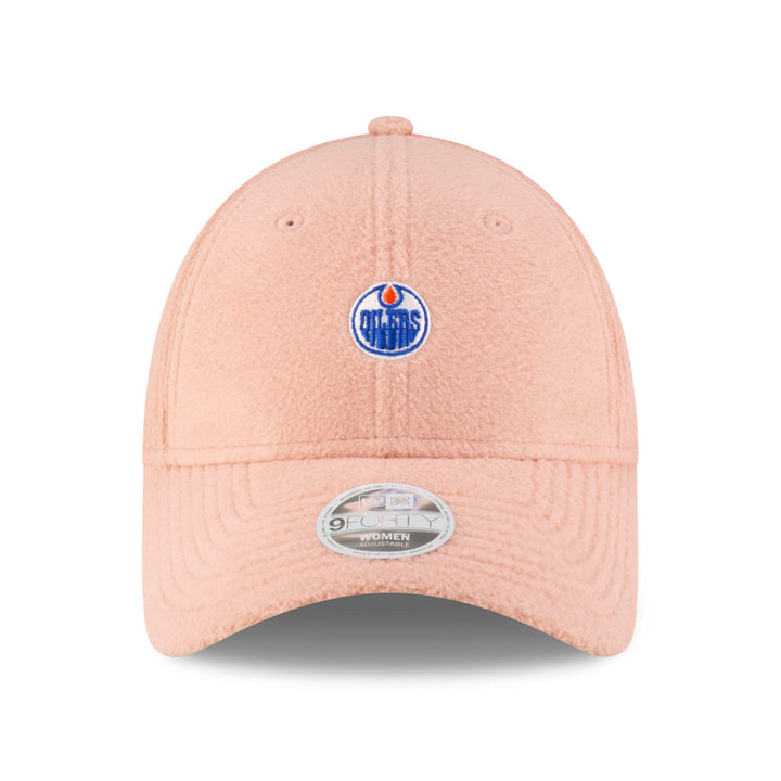 Edmonton Oilers Women's New Era Pink Sherpa 9FORTY Adjustable Hat