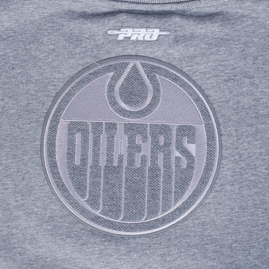 Edmonton Oilers Women's Pro Standard Reverse French Terry Grey Crewneck Sweatshirt