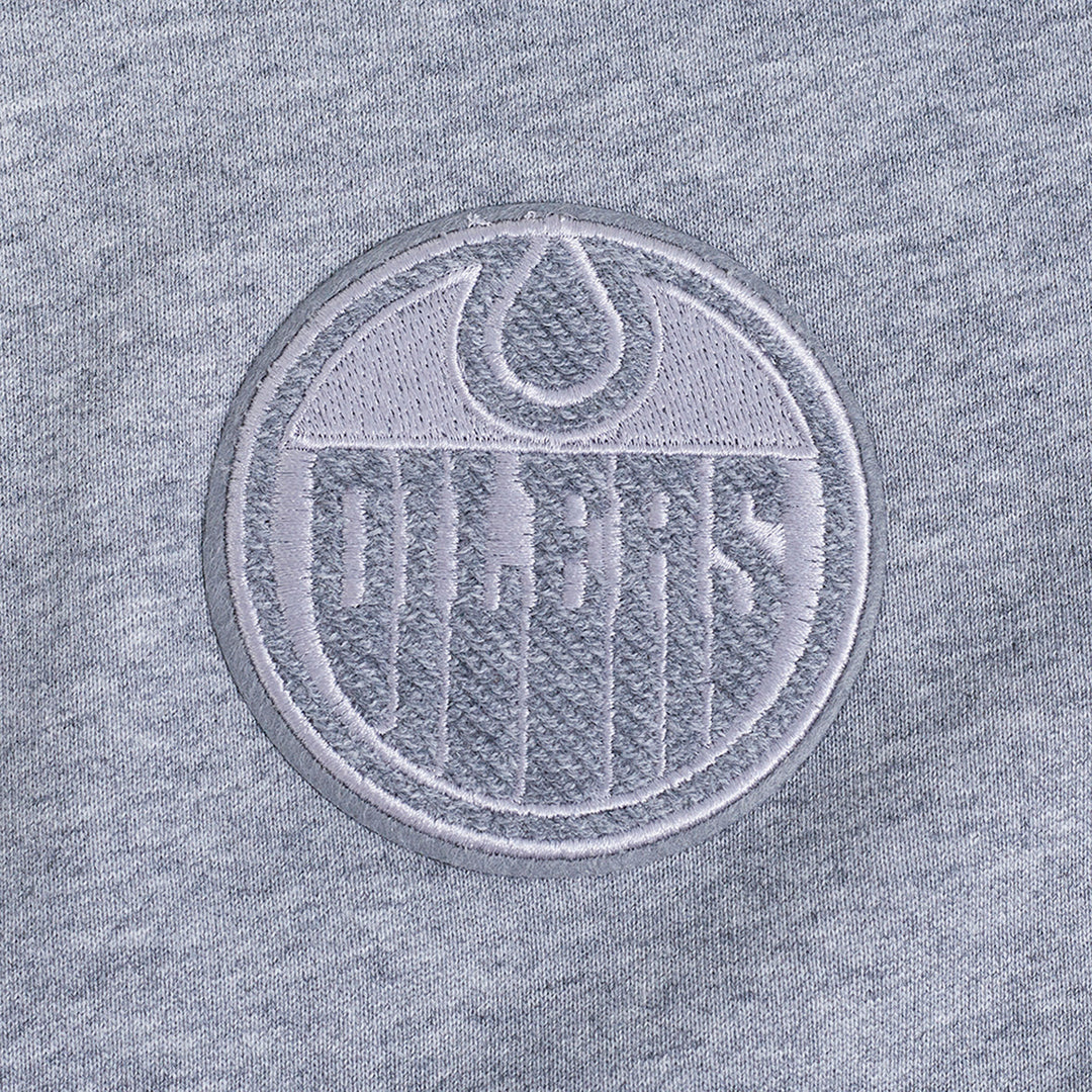 Edmonton Oilers Women's Pro Standard Reverse French Terry Grey Crewneck Sweatshirt