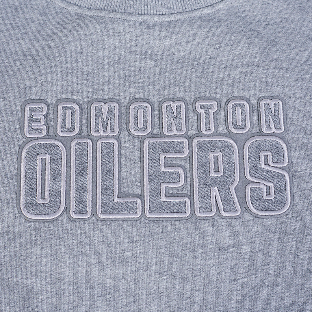 Edmonton Oilers Women's Pro Standard Reverse French Terry Grey Crewneck Sweatshirt