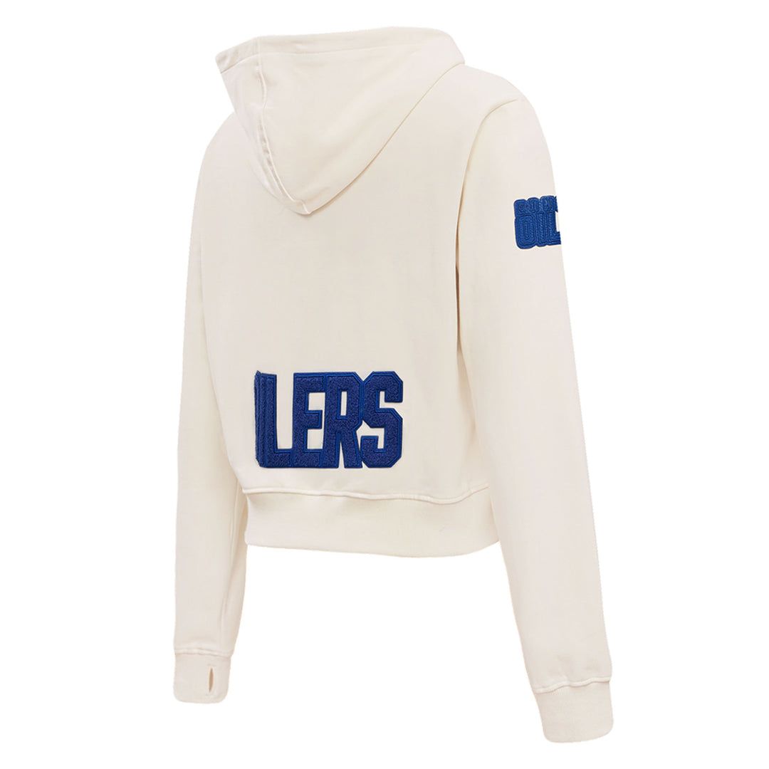 Edmonton Oilers Women's Pro Standard Triple Tonal Cream Full-Zip Hoodie