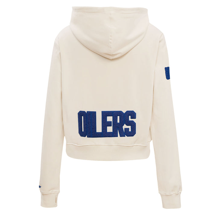 Edmonton Oilers Women's Pro Standard Triple Tonal Cream Full-Zip Hoodie