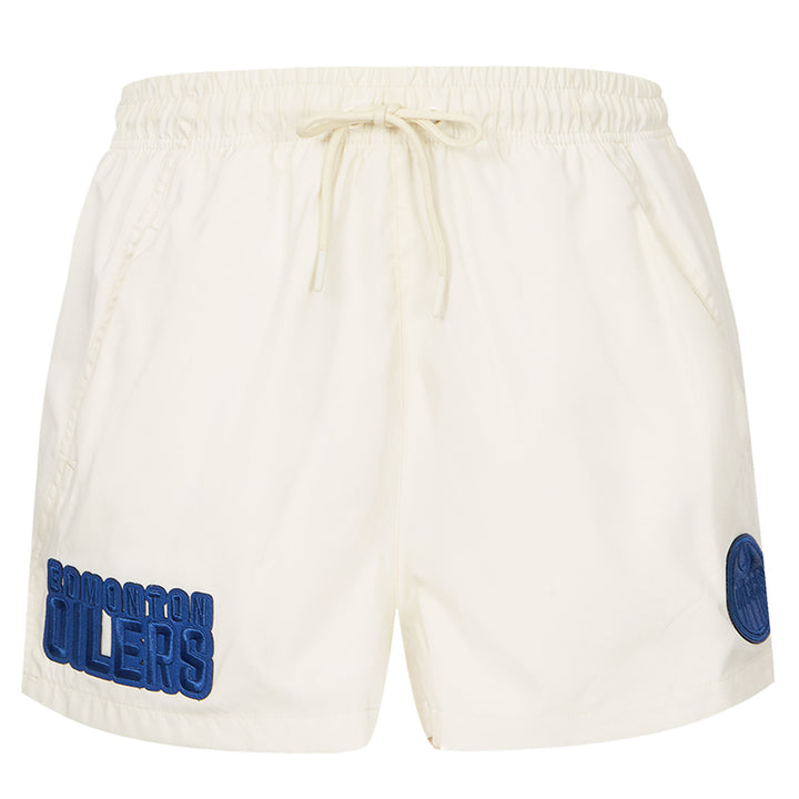 Edmonton Oilers Women's Pro Standard Triple Tonal Woven Cream Shorts