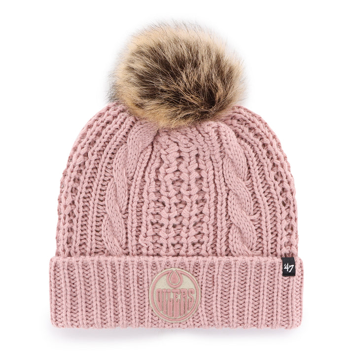 Edmonton Oilers Women's '47 Pink Meeko Cuffed Knit Toque w/Pom