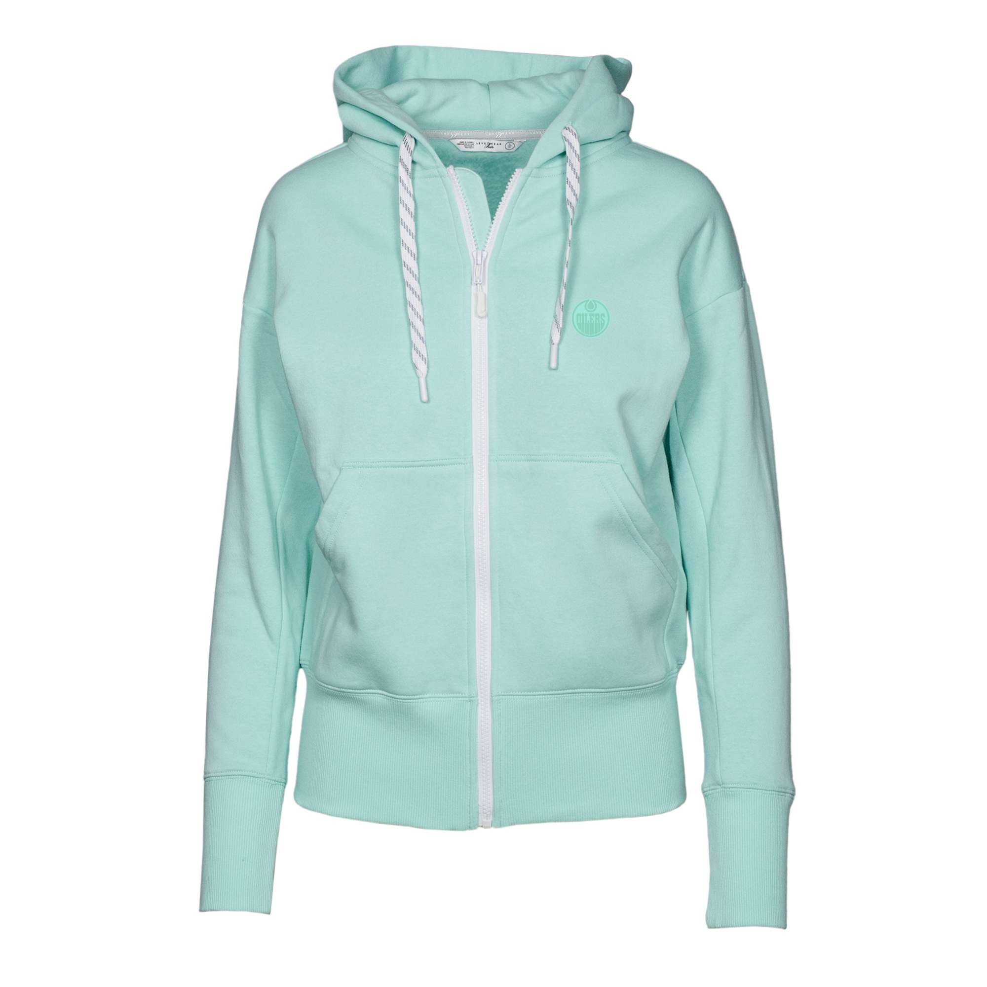 Edmonton Oilers Women's Levelwear Gardina Aqua Full-Zip Hoodie – ICE ...