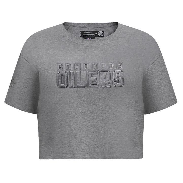 Edmonton Oilers Women's Pro Standard Neutrals Grey Boxy T-Shirt