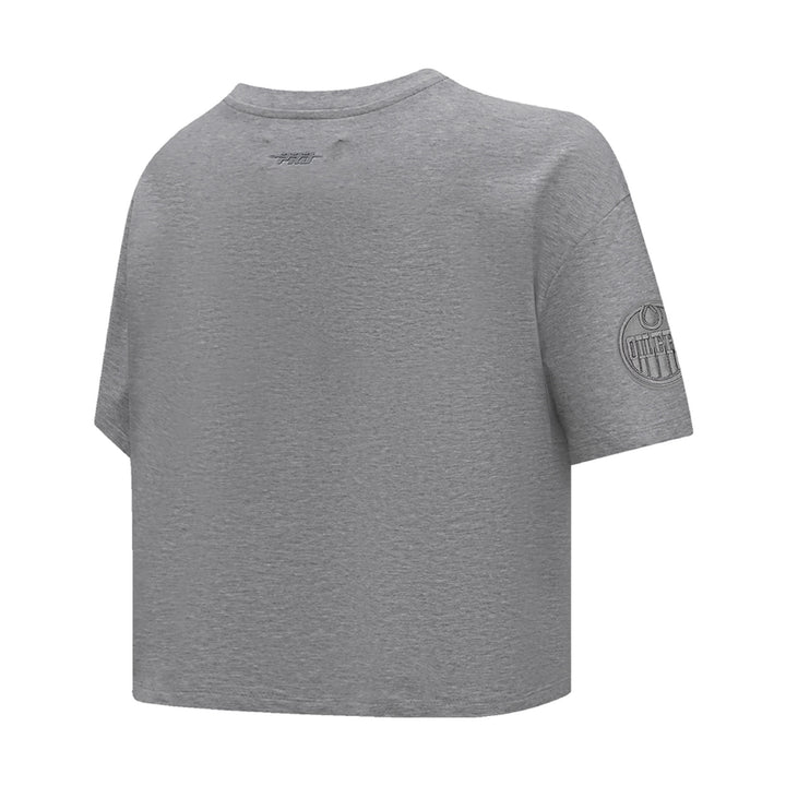 Edmonton Oilers Women's Pro Standard Neutrals Grey Boxy T-Shirt