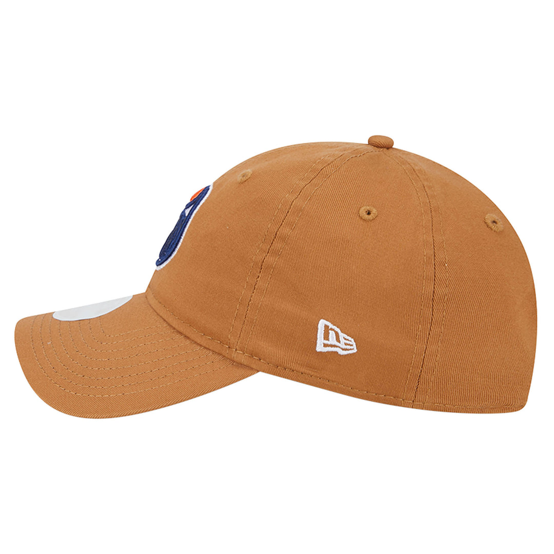 Edmonton Oilers New Era Khaki 9TWENTY Core Classic Adjustable Hat