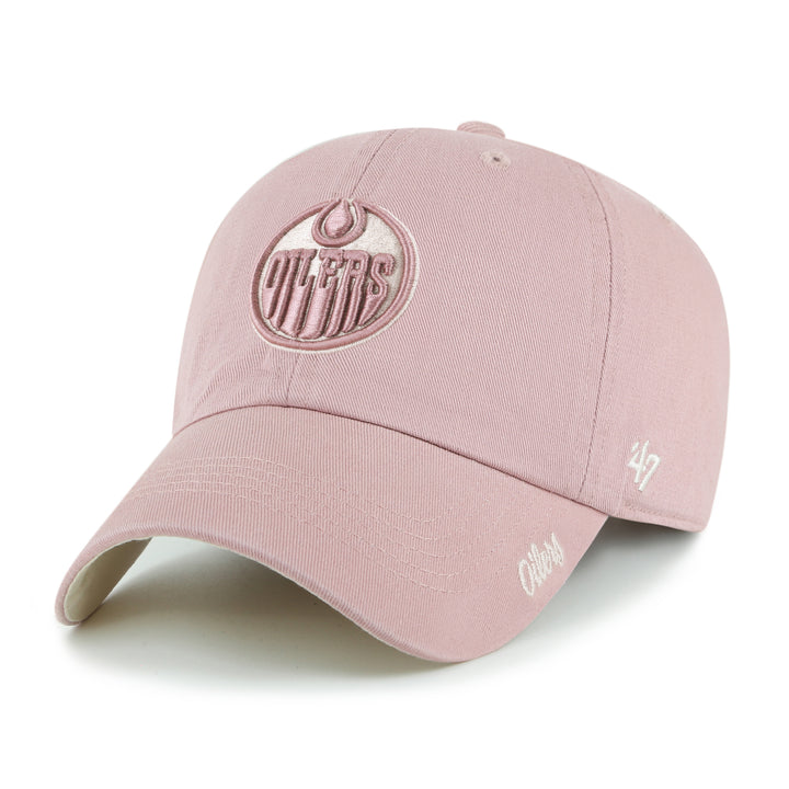 Edmonton Oilers Women's '47 Pink Ballpark Cheer Clean Up Adjustable Hat