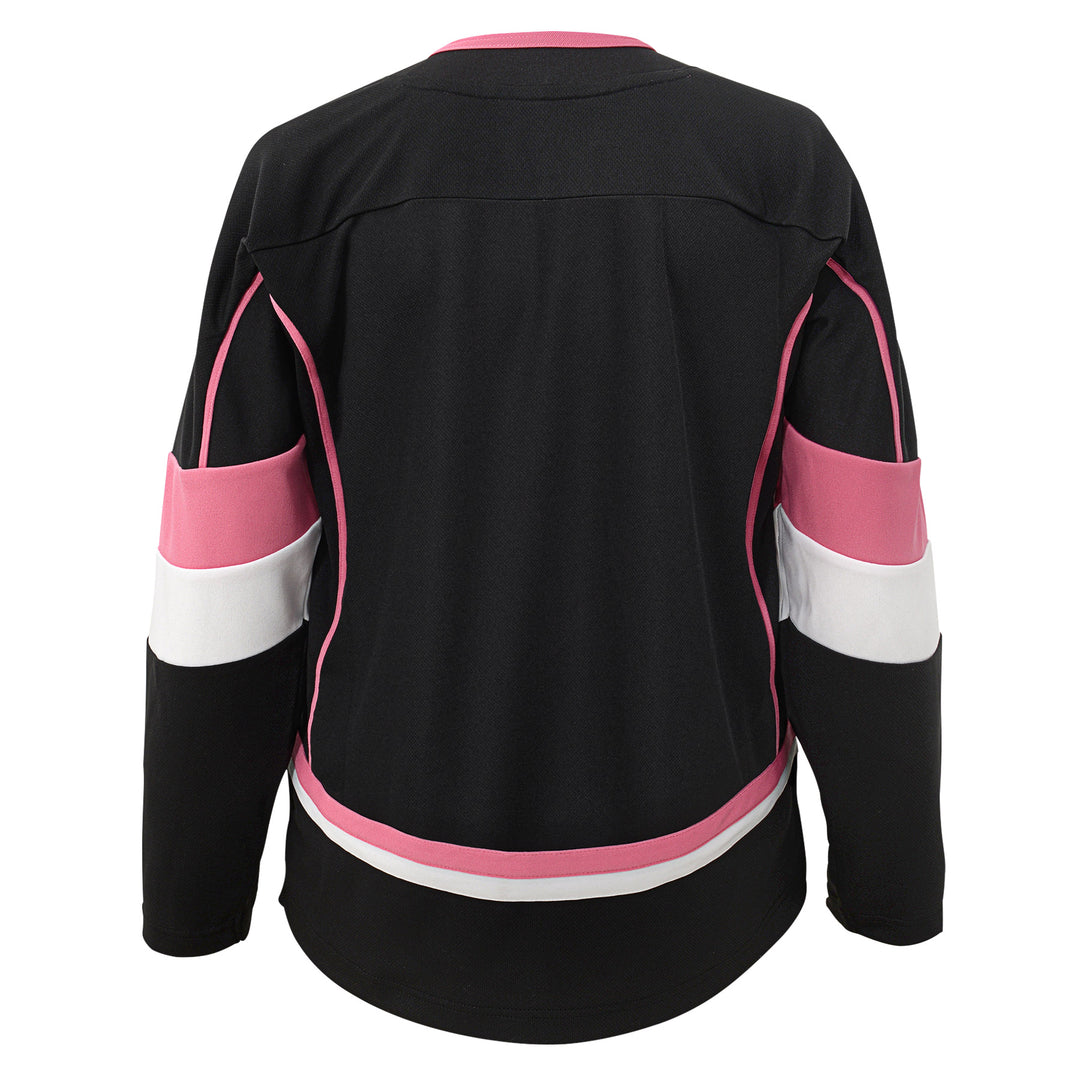 Edmonton Oilers Youth Black & Pink Fashion Jersey