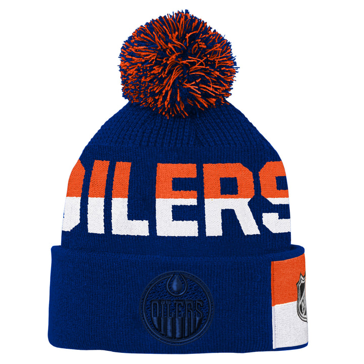 Edmonton Oilers Youth Outerstuff Blue Jacquard Knit Toque