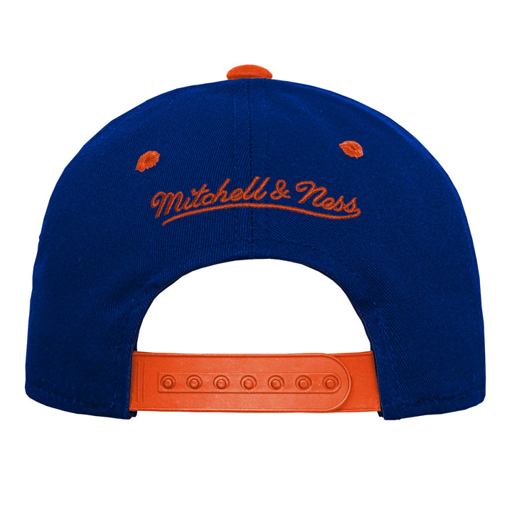 Edmonton Oilers Youth Mitchell & Ness Blue Sweep Snapback Hat