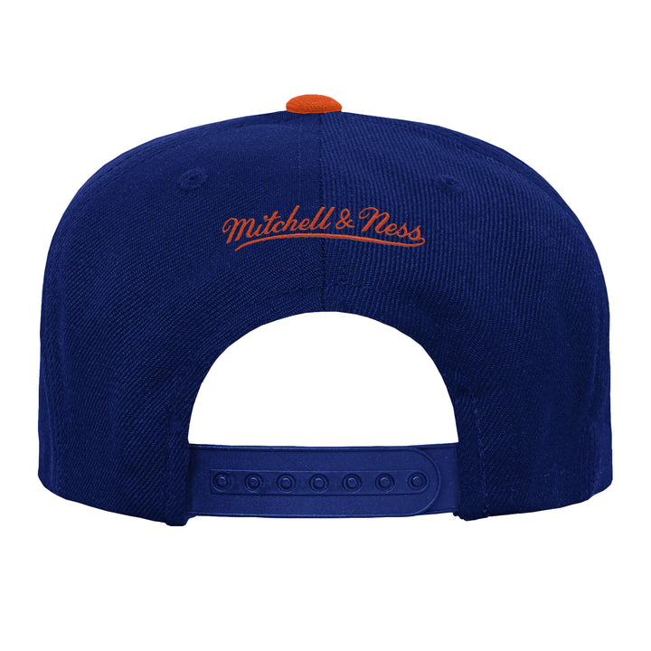 Edmonton Oilers Youth Mitchell & Ness Blue Team Script Snapback Hat