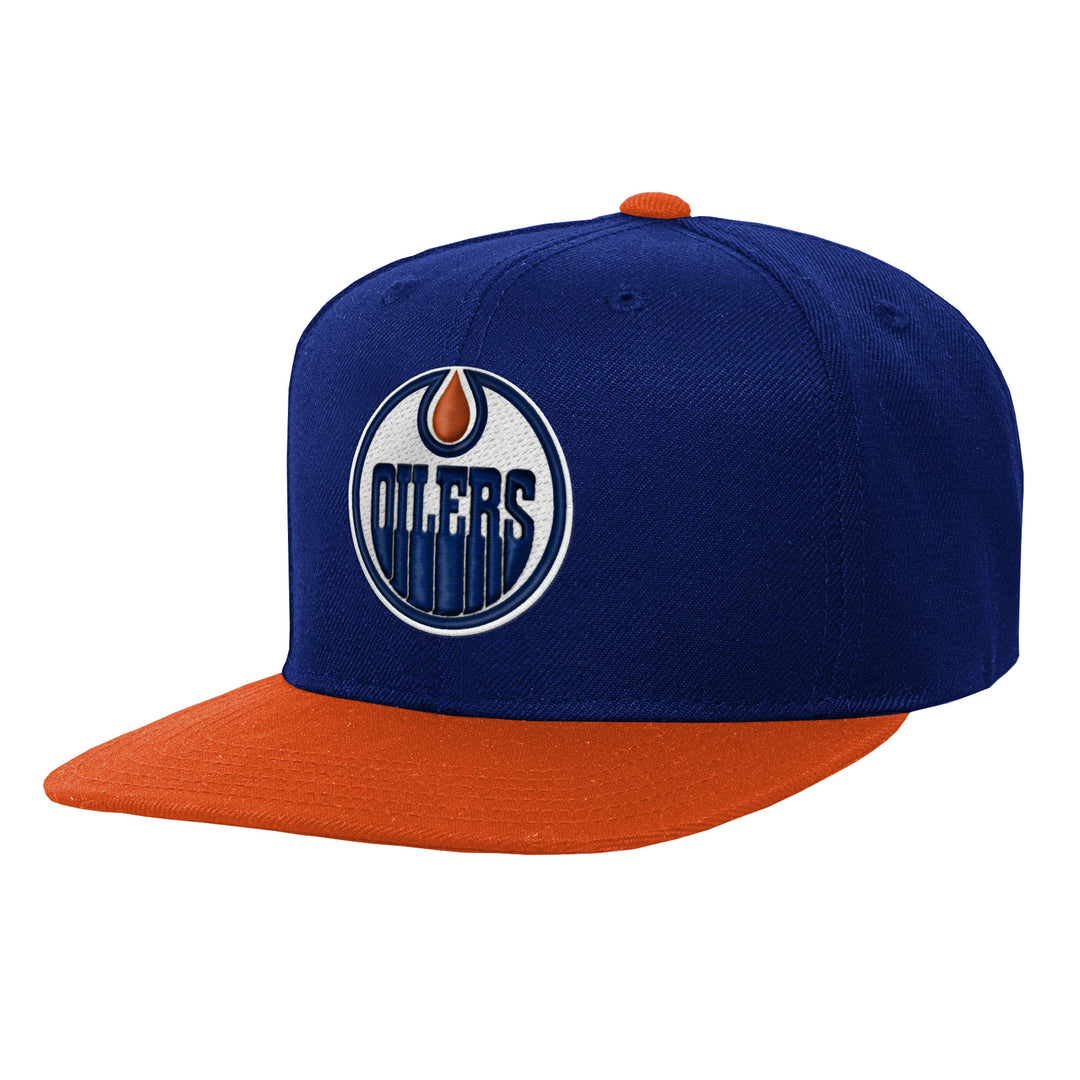 Edmonton Oilers Youth Mitchell & Ness Blue Two-Tone Snapback Hat