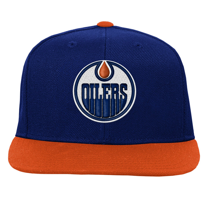 Edmonton Oilers Youth Mitchell & Ness Blue Two-Tone Snapback Hat