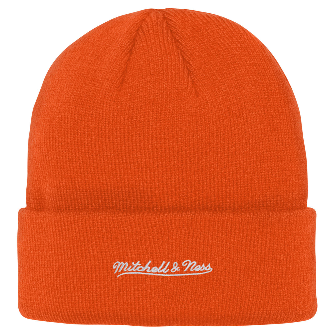 Edmonton Oilers Youth Mitchell & Ness Orange KO Cuffed Knit Toque