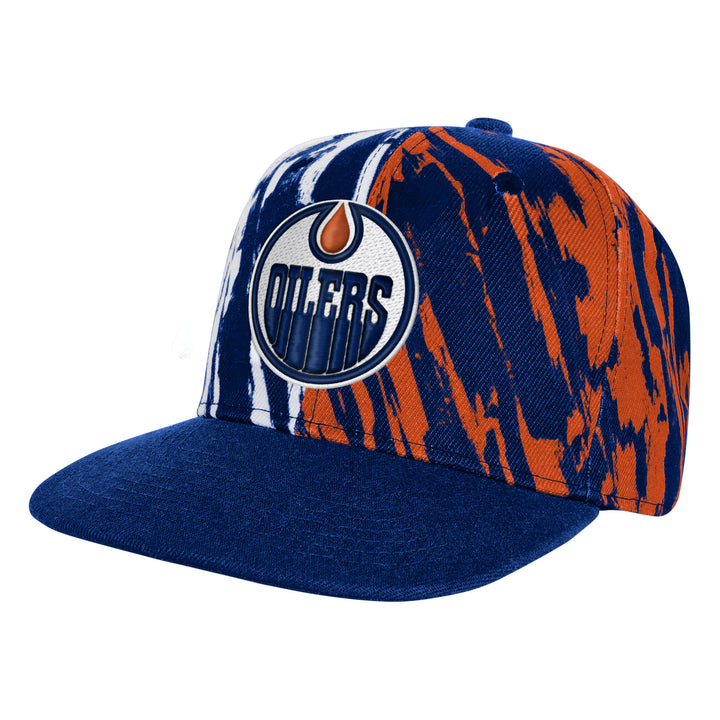 Edmonton Oilers Youth Outerstuff Blue & Orange Propel Snapback Hat