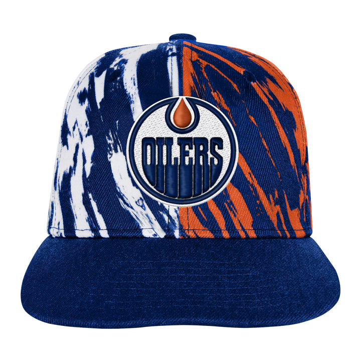 Edmonton Oilers Youth Outerstuff Blue & Orange Propel Snapback Hat