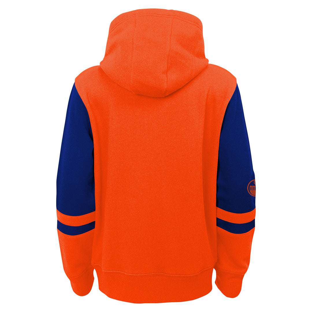 Edmonton Oilers Youth Outerstuff Faceoff Orange Full-Zip Hoodie