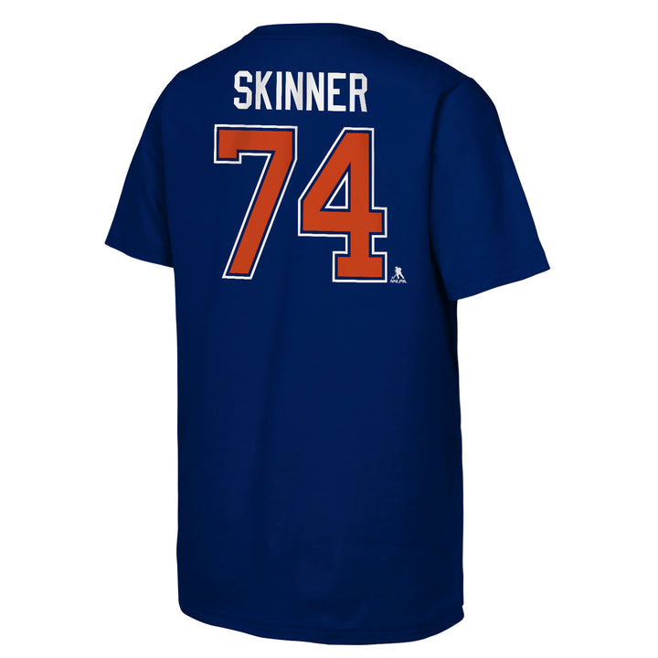 Stuart Skinner Edmonton Oilers Youth Outerstuff Royal Player Name & Number T-shirt