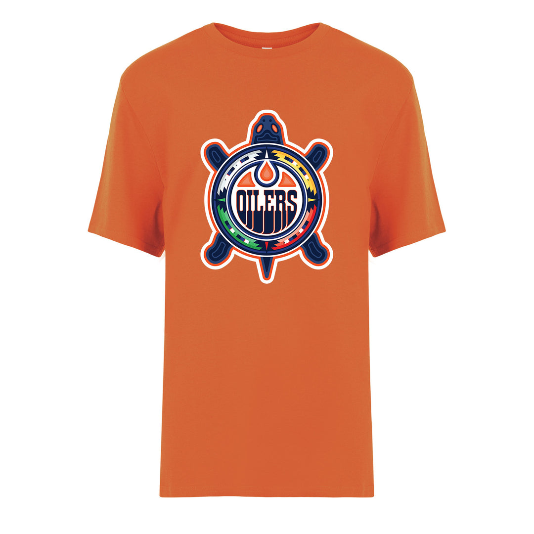 NWT-MEN-LG EDMONTON OILERS NHL LICENSED HOCKEY JERSEY EMBROIDERED OILERS  LOGO