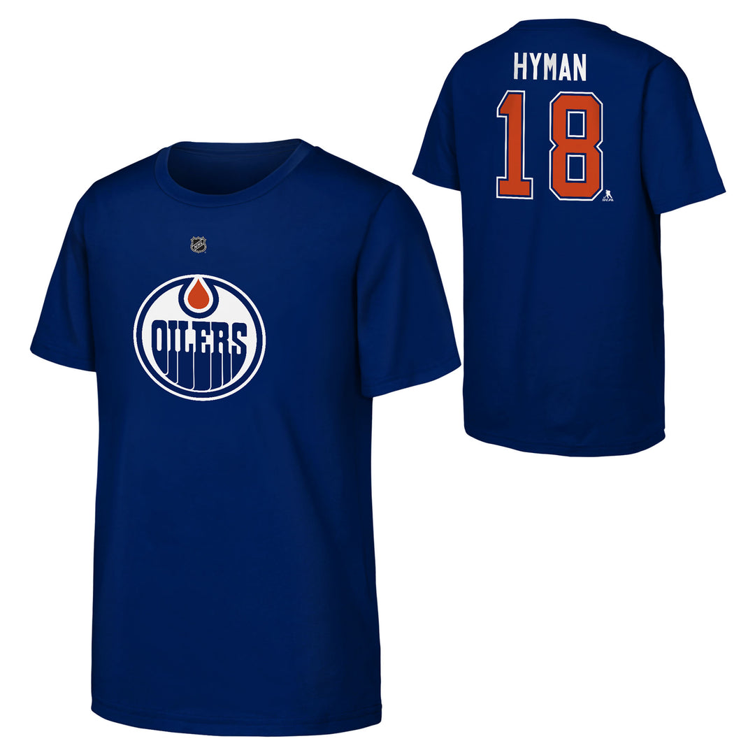 Zach Hyman Edmonton Oilers Youth Outerstuff Royal Player Name & Number T-shirt