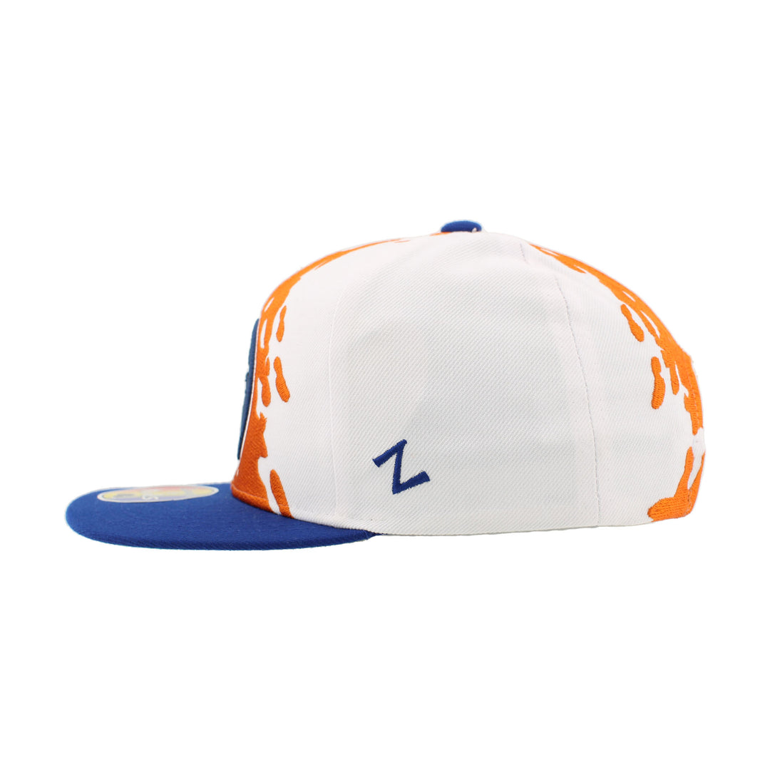 Edmonton Oilers Youth Zephyr Blue & Orange 3D Paint Brush Snapback Hat