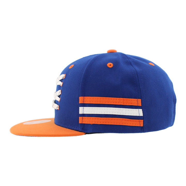 Edmonton Oilers Zephyr Blue Lacer Snapback Hat