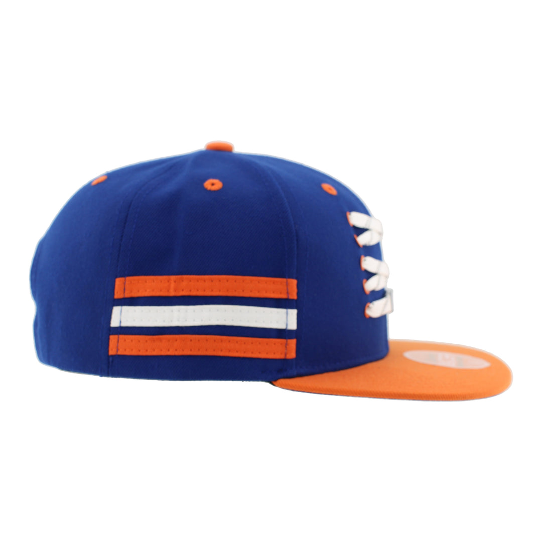 Edmonton Oilers Zephyr Blue Lacer Snapback Hat