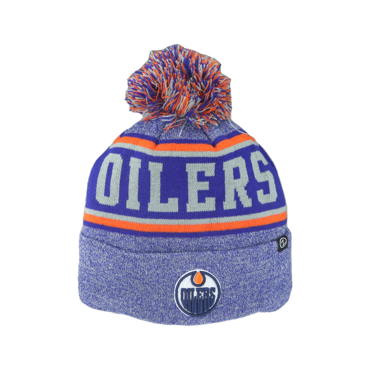 Edmonton Oilers Zephyr Blue Topline Toque w/ Pom