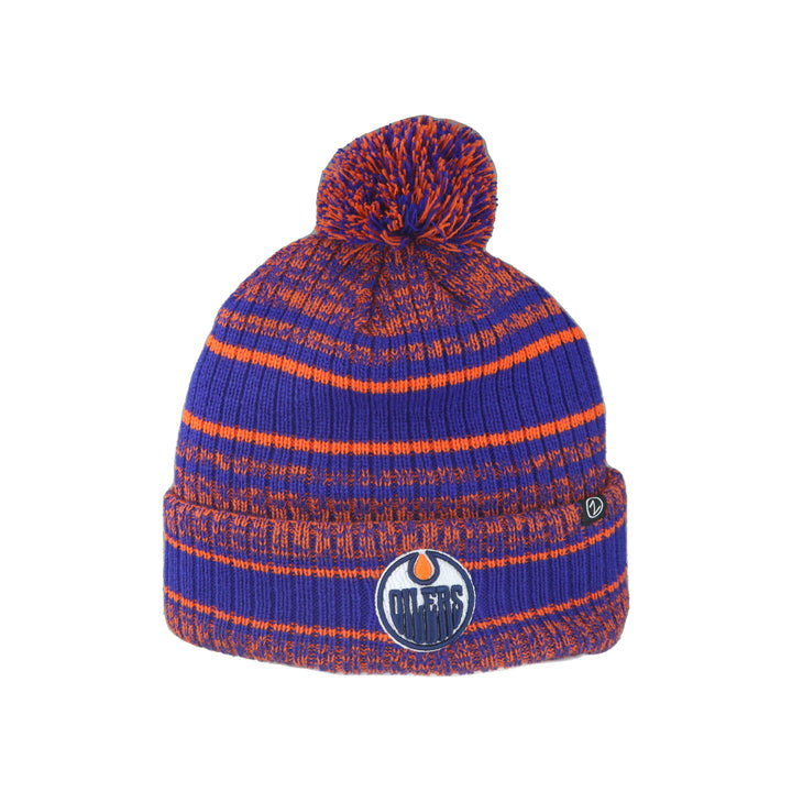 Edmonton Oilers Zephyr Blue Venture Toque w/ Pom