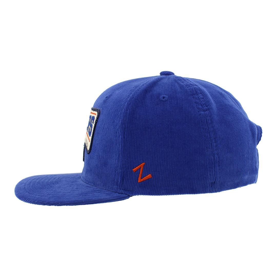 Edmonton Oilers Zephyr Corduroy Blue Snapback Hat