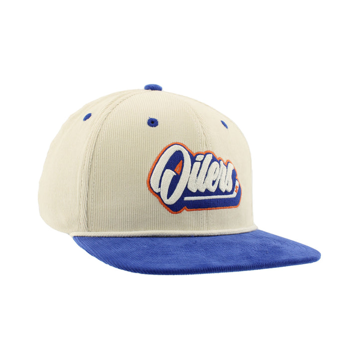 Edmonton Oilers Zephyr Corduroy Cream Snapback Hat